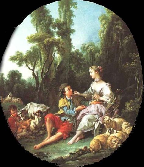 Francois Boucher Are They Thinking About the Grape oil painting image